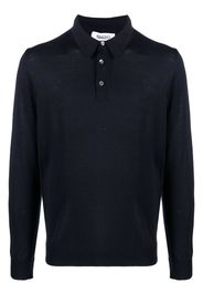 ERALDO long-sleeve wool polo shirt - Blau