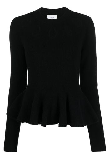 Erdem cut-out-detailing wool jumper - Schwarz