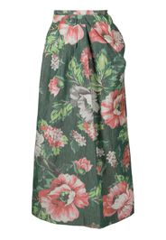 Erdem belted floral skirt - Grün