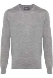 Eric Bompard Fein gestrickter Pullover mit rundem Ausschnitt - Grau