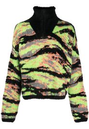 ERL tiger-print knit jumper - Grün