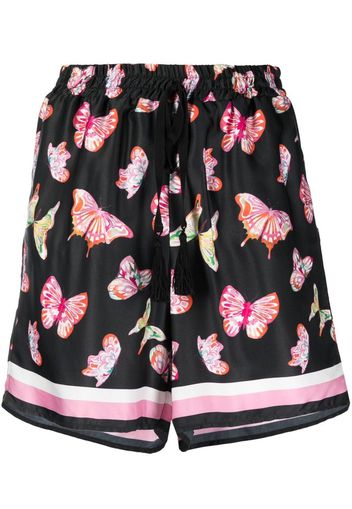 ERMANNO FIRENZE butterfly-print shorts - Schwarz