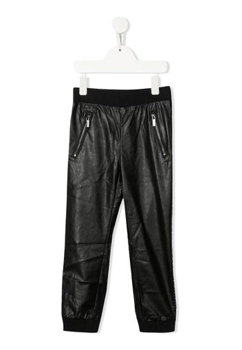 Ermanno Scervino Junior faux leather trousers - Schwarz