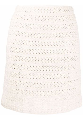 Ermanno Scervino crochet-knit pencil skirt - Nude