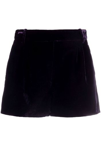 Ermanno Scervino Samtshorts mit hohem Bund - Violett