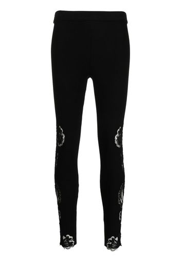 Ermanno Scervino floral-lace stretch lycra leggings - Schwarz