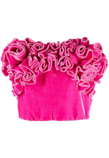 Ermanno Scervino rose-detail strapless corset top - Rosa