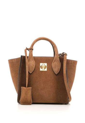 Ermanno Scervino mini Maggie suede tote bag - Braun