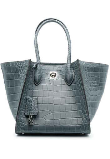 Ermanno Scervino logo-stamp crocodile-effect tote bag - Grau