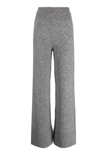 Ermanno Scervino mélange knitted flared trousers - Grau