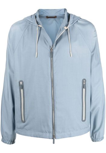 Ermenegildo Zegna Shell-Jacke mit Reißverschluss - Blau