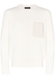 Ermenegildo Zegna EZ SOLID CTTN CRW SWT WHT - Weiß