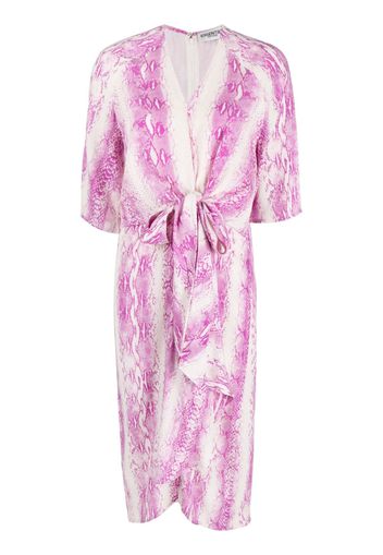 Essentiel Antwerp Dooler snakeskin-print midi dress - Violett