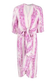 Essentiel Antwerp Dooler snakeskin-print midi dress - Violett