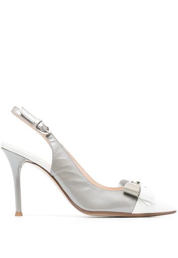 ESSERE pointed-toe leather pumps - Grau