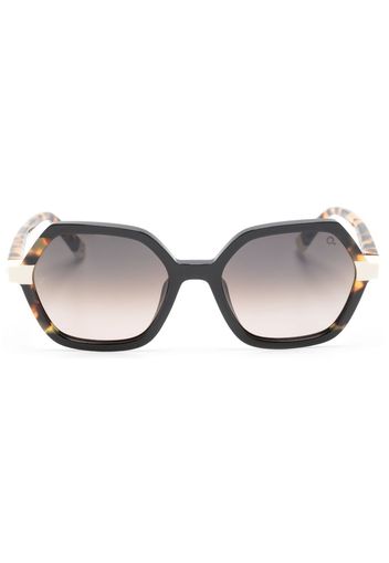 Etnia Barcelona logo-engraved geometric-frame sunglasses - Schwarz