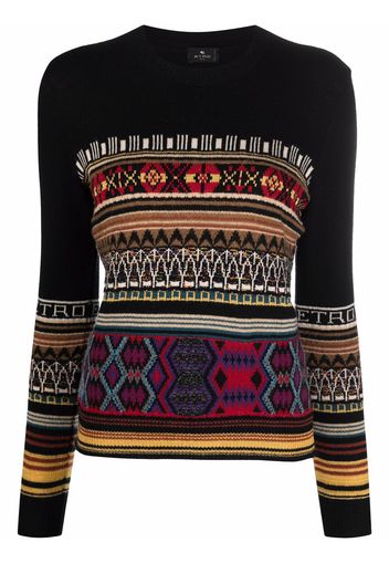 ETRO Pullover mit Intarsienmuster - Schwarz