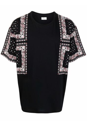 ETRO T-Shirt mit Bandana-Print - Schwarz