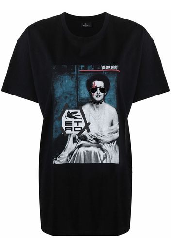 ETRO graphic-print T-shirt - Schwarz