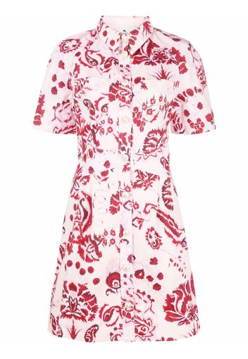 ETRO floral paisley-print cotton shirt dress - Rosa