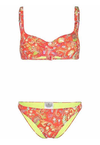 ETRO Bikini mit Blumen-Print - Rot