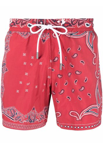 ETRO bandana-print swim shorts - Rot