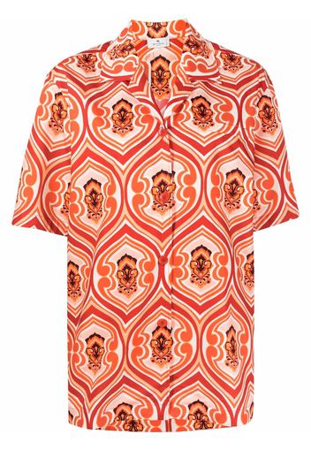 ETRO motif-print cotton shirt - Orange