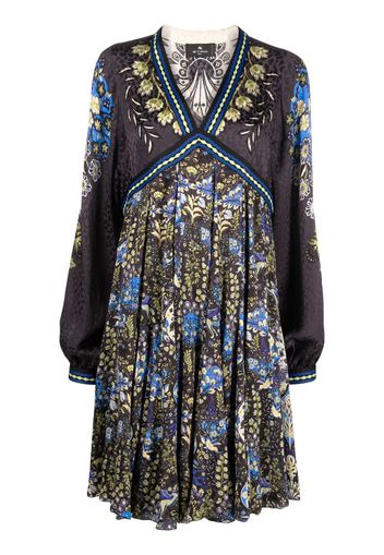 ETRO floral-print silk dress - Schwarz