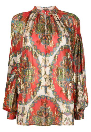 ETRO paisley-print silk blouse - Rot