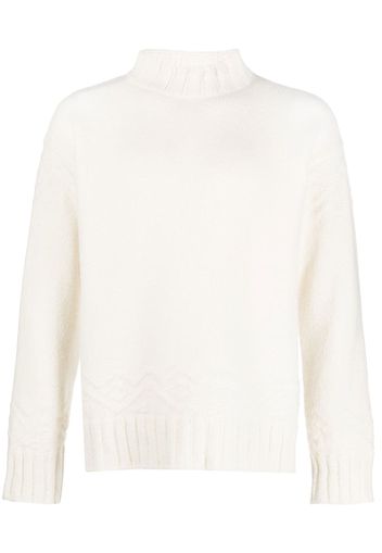 ETRO mock-neck wool-blend jumper - Weiß