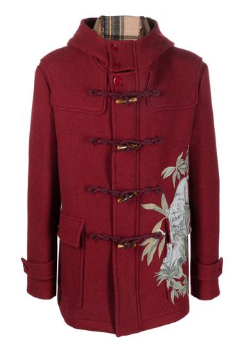 ETRO tiger-print duffle coat - Rot