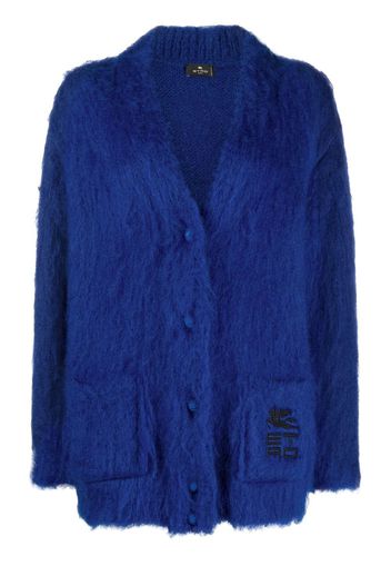 ETRO Cardigan mit Logo - Blau