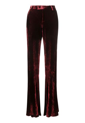 ETRO high-waisted velvet trousers - Rot