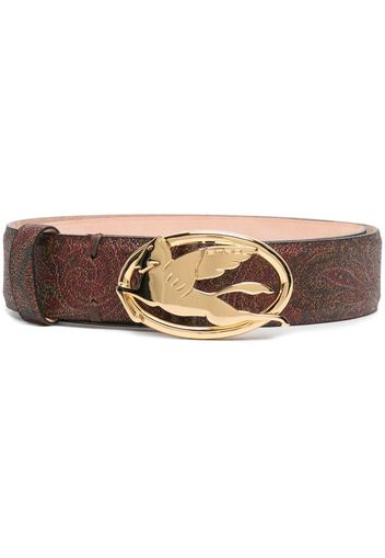 ETRO logo-buckle leather belt - Braun