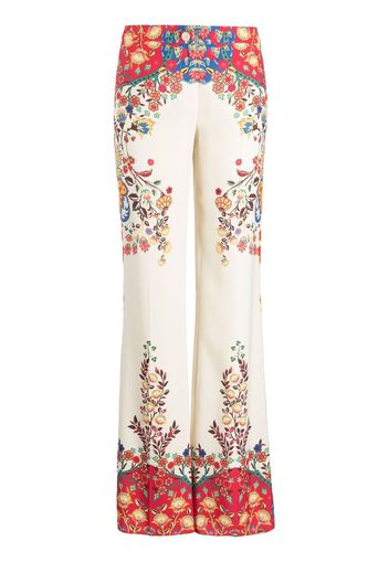 ETRO printed flared trousers - Weiß