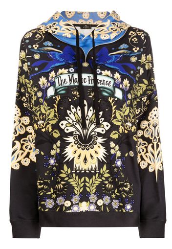 ETRO graphic-print cotton hoodie - Schwarz