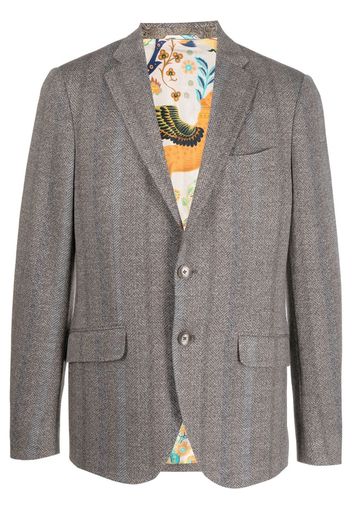 ETRO herringbone tonal striped blazer - Nude