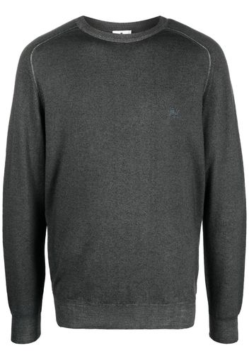 ETRO embroidered-logo crew neck sweater - Grau