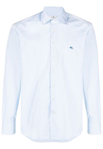 ETRO striped long-sleeve shirt - Blau