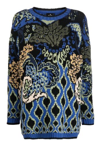 ETRO intarsia-knit oversized jumper - Schwarz