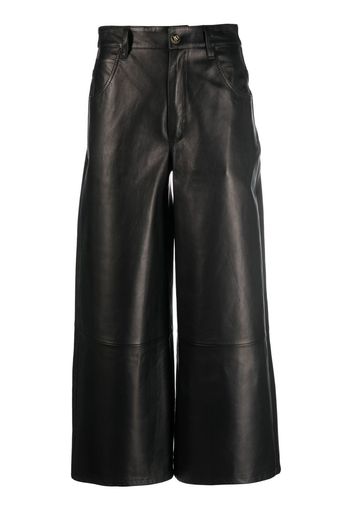 ETRO wide-leg cropped trousers - Schwarz