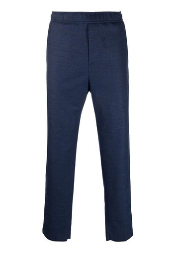 ETRO logo-tape virgin wool trousers - Blau