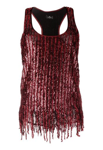 ETRO sequinned tank top - Rot