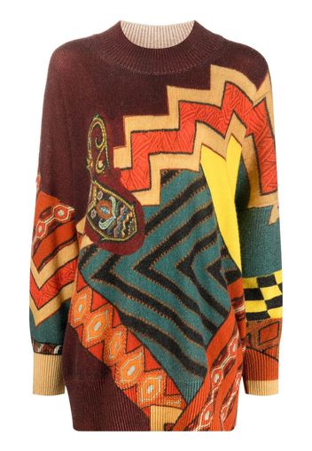 ETRO geometric-print wool jumper - Gelb