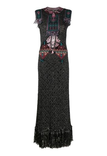 ETRO patterned intarsia-knit dress - Schwarz