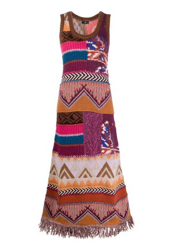 ETRO intarsia knit long dress - Braun