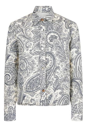 ETRO Hemdjacke mit Paisley-Print - Weiß