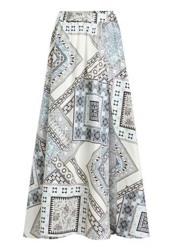 ETRO geometric print cotton skirt - Weiß