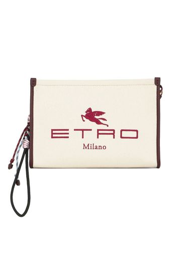 ETRO Clutch mit Logo - Nude