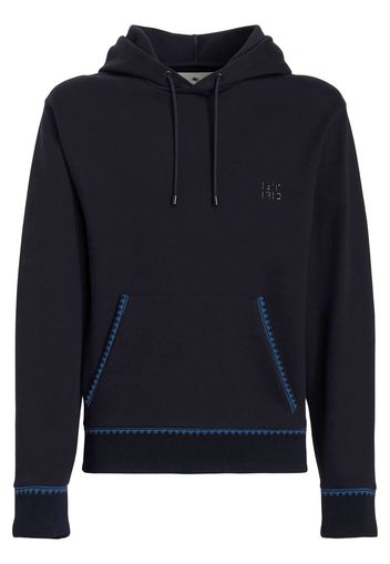 ETRO logo-patch pullover hoodie - Blau